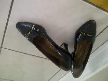 BEAUX SOULIERS FEM GR6 F.X. LA SALLE D'ITALIE NOIRS GOLD: $15.00 - Photo 2