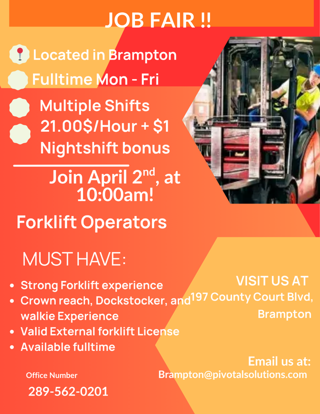 Job Fair for Forklift!