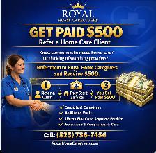 Refer a Home Care Client (or Switch) and get $500