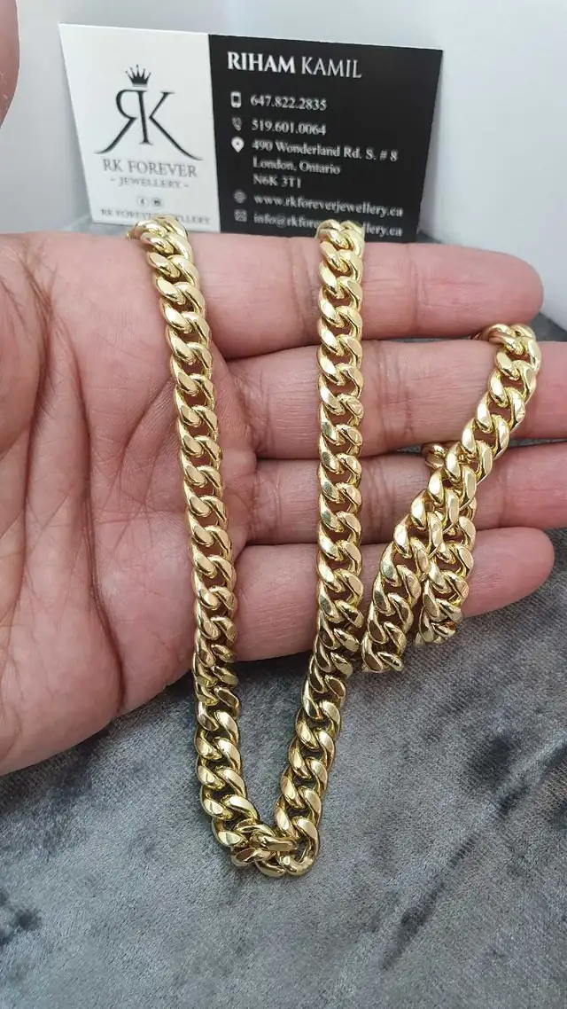 14k yellow gold chain # 374_16 - Photo 5