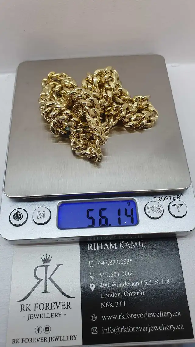 14k yellow gold chain # 374_16 - Photo 6