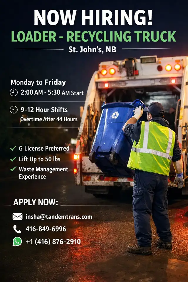 Loader – Recycling Truck | St. John’s, New Brunswick