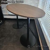 Steelcase Walnut Oval Meeting Bistro Table 72' x 36' x 42'