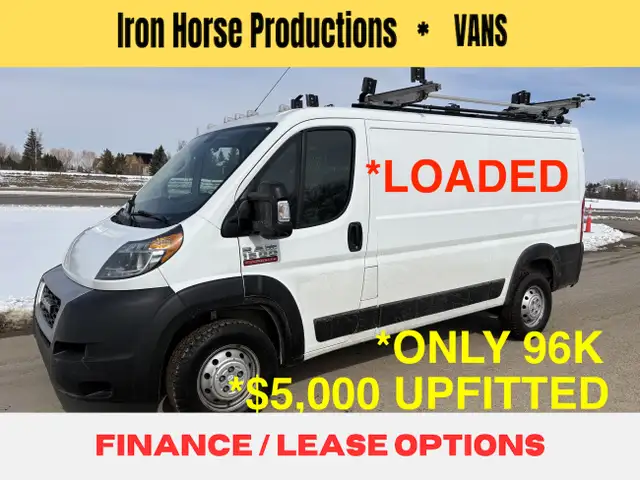 2020 Ram ProMaster Cargo Van $5,000 UPFITTED ONLY 96K LOADED NIC