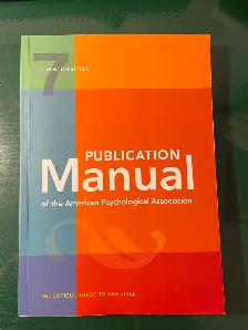 Publication Manual of the American Psychological Association 7th