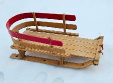 Kids Snow Sleigh Sled - Wood/Iron - Photo 3
