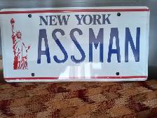 SEINFELD License Plate Ass Man