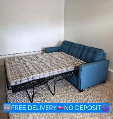 FREE DELIVERY Beautiful Blue 3 Seater Pullout Sofabed Sofa/Couch