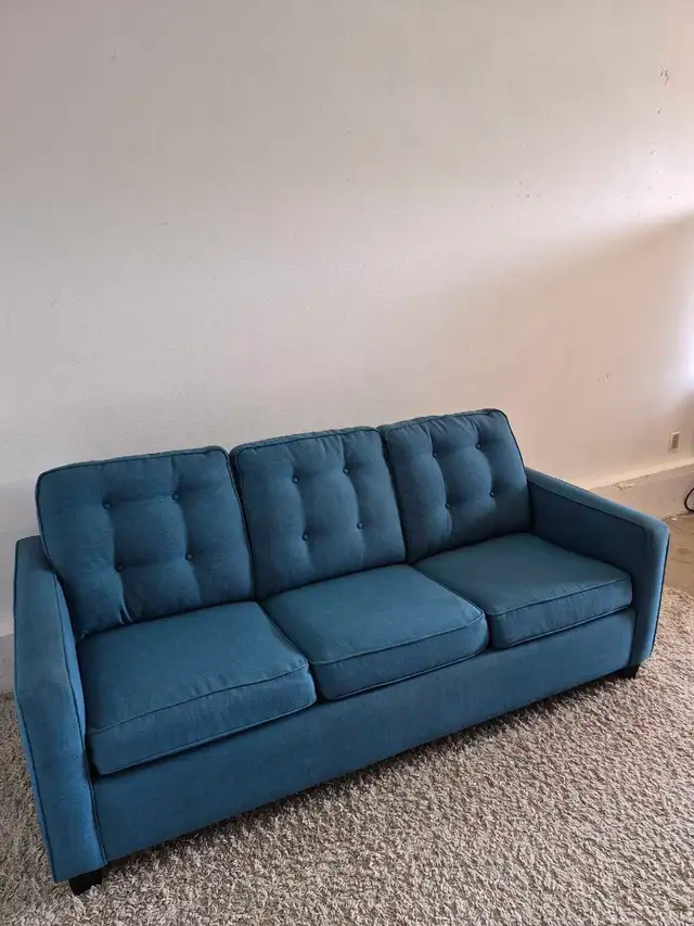 FREE DELIVERY Beautiful Blue 3 Seater Pullout Sofabed Sofa/Couch - Photo 5