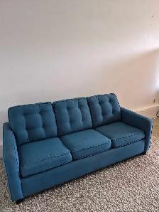 FREE DELIVERY Beautiful Blue 3 Seater Pullout Sofabed Sofa/Couch - Photo 5