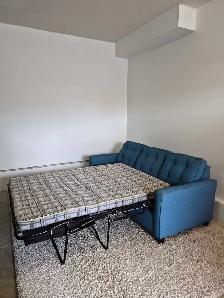 FREE DELIVERY Beautiful Blue 3 Seater Pullout Sofabed Sofa/Couch - Photo 8