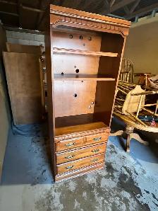 Free delivery used Kroecheler Wooden Bookcase with Drawers - Photo 5