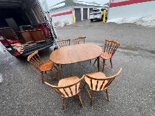 Free delivery Wooden Dining Table with 6 Chairs - Photo 2