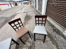 Free delivery used Dark Wood Dining Table Set with 4 Chairs - Photo 7