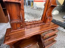 Free delivery used Vintage Wooden Dresser with Mirror - Photo 9