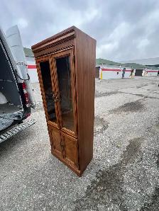 Free delivery used Wooden Display Cabinet with Glass Doors - Photo 6