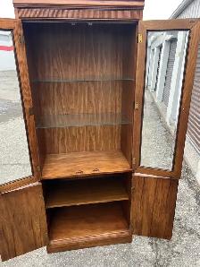 Free delivery used Wooden Display Cabinet with Glass Doors - Photo 7