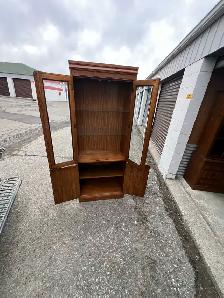 Free delivery used Wooden Display Cabinet with Glass Doors - Photo 8