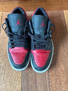 Nike Air Jorden 1 low Alternative Bred Black Red  Men’s Size 10 - Photo 5