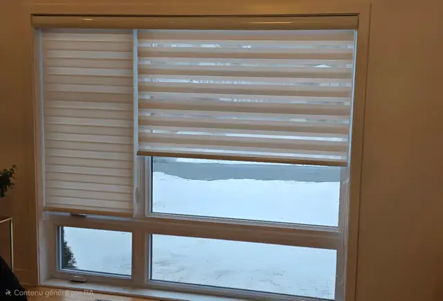 Store alterné 92'' x 80'' blanc