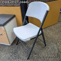 Lifetime White & Grey Commercial Folding Chair (quantity avail.)