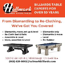 APRIL POOL TABLE SPECIAL- HALLMARK BILLIARDS 905-629-8082 - Photo 2