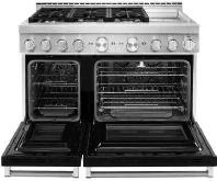 Kitchenaid Gas Range KFGC558JSS 48' Slide In Self Clean & Convec - Photo 3