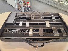 Large Pedal Board w/carrying case & 2 multi power adapters