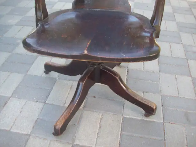 FAUTEUIL DE BUREAU ANTIQUE - Photo 2