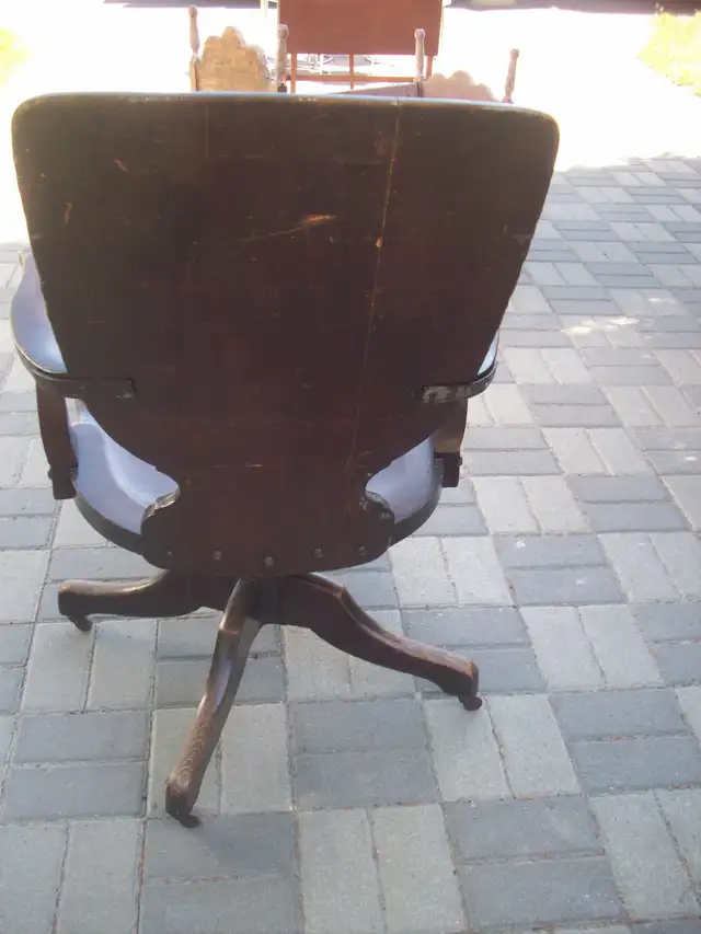 FAUTEUIL DE BUREAU ANTIQUE - Photo 4