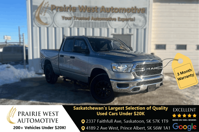 2022 Ram 1500 Tradesman 4x4 Quad Cab 6'4' Box
