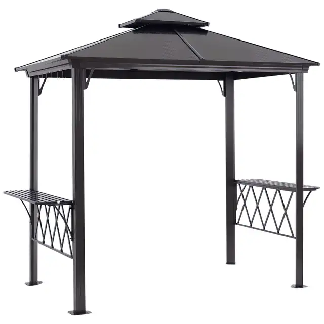 Outdoor Hardtop Grill Gazebo Cooking BBQ Canopy w/ 6 Hooks - Photo 5