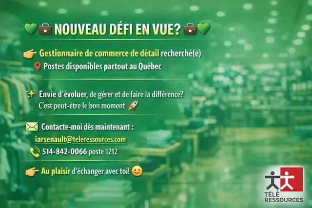 Gerants (es) de commerces de details recherché (es)