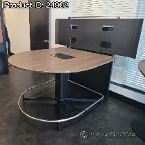 Steelcase Walnut media:scape Multimedia Conference Table 66 x 60