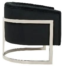LUXURIOUS ACCENT CHAIR IN BLACK VELVET AND CHROME BASE! - Photo 3