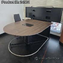 Steelcase Walnut media:scape Multimedia Boardroom Table 78 x 60 - Photo 2
