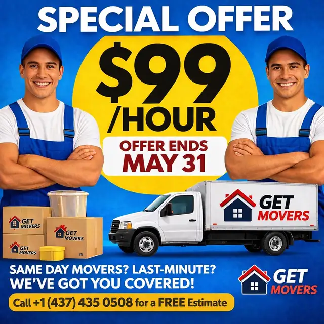 SAME DAY MOVERS || ☎️ 437 435 0508 || GET MOVERS