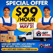 SAME DAY MOVERS || ☎️ 437 435 0508 || GET MOVERS