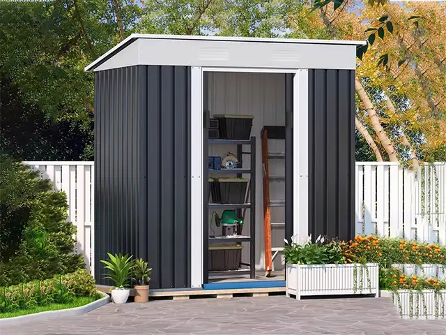 Relyard 4x6 Metal Garden Shed (1700 Series) 5'-7' Door Height
