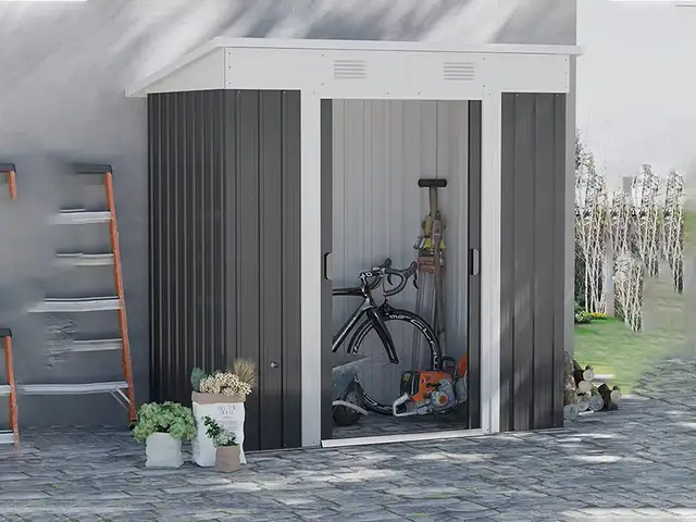 4x7 Metal Garden Shed 5'-7' Door Height (1700 Series) - Relyard
