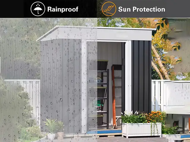 4x7 Metal Garden Shed 5'-7' Door Height (1700 Series) - Relyard - Photo 3
