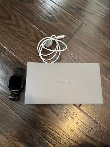 Apple Watch Ultra 3- Blackwith Black Titanium Milanese Loop- Med