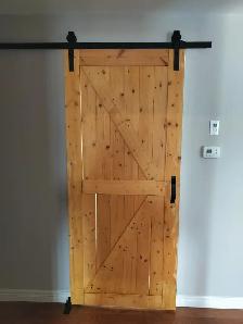 Knotty Pine Barn Door (36' x 84') with Installation Hardware Kit