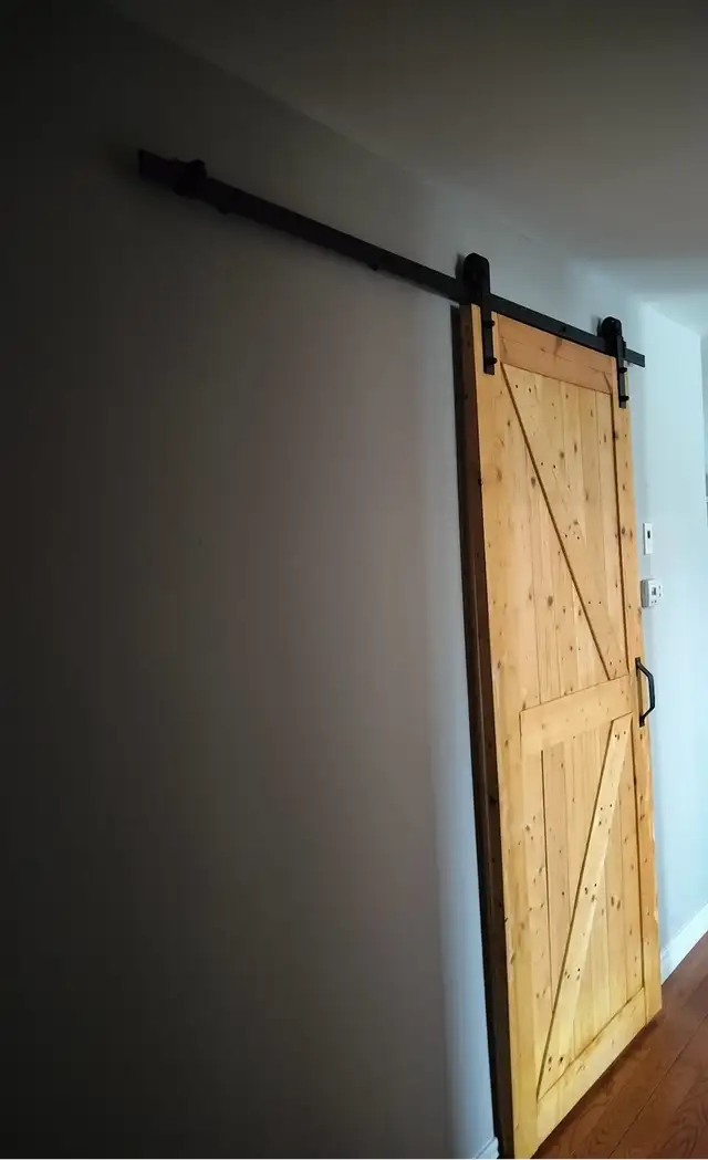 Knotty Pine Barn Door (36' x 84') with Installation Hardware Kit - Photo 5