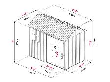 Relyard 6x8 Metal Shed 5'-9' Door Height With Window - Photo 2