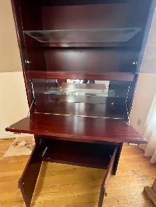 Free delivery used Dark Wood  Hutch - Photo 7
