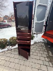 Free delivery used Wooden Display Cabinet , Glass Door, Drawers - Photo 6