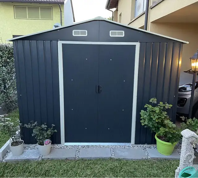 Relyard Outdoor 12x8 Metal Garden Shed - Photo 3