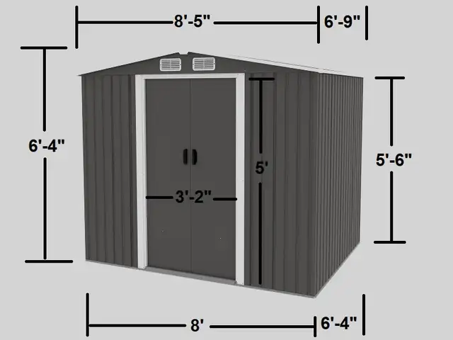 Relyard 6x8 Metal Garden Shed Outdoor Storage - Photo 2