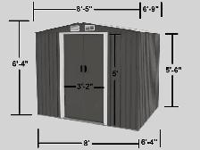 Relyard 6x8 Metal Garden Shed Outdoor Storage - Photo 2